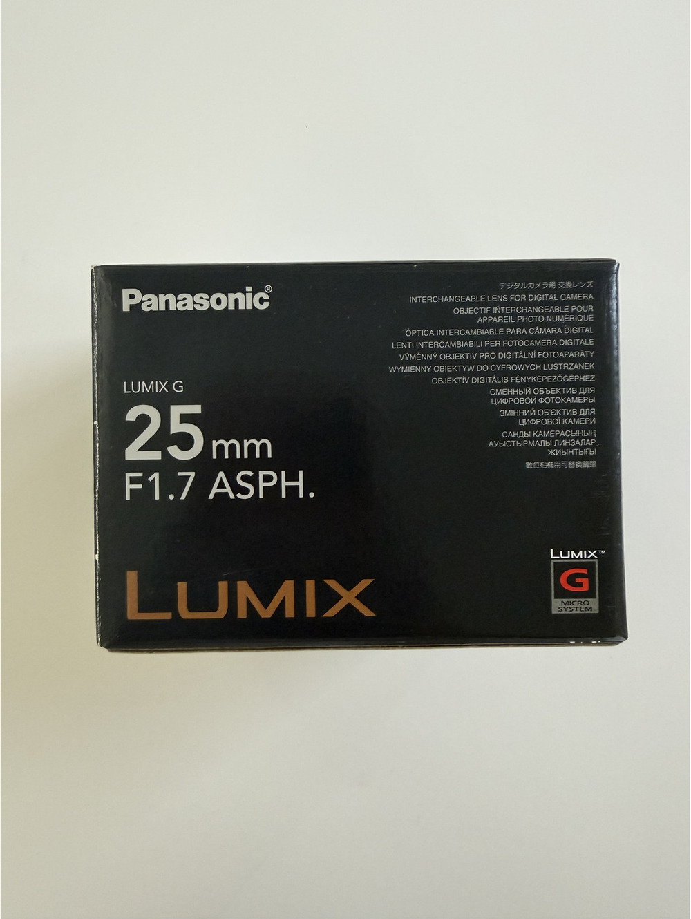 NIB Panasonic Lumix G 25mm f/1.7 ASPH Lens Micro 4/3 MFT New Sealed